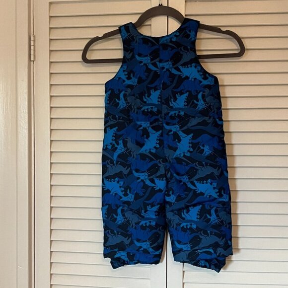 The Children's Place snow pants bib overalls dinosaurs blue 12-18 months - Picture 5 of 8